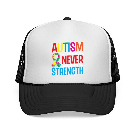 Autism Warriors Never Underestimate Our Strength Trucker Caps