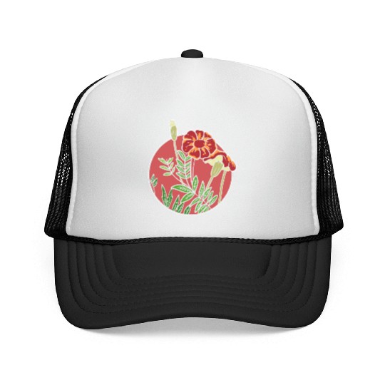 Mexican Marigold Nature Lover Gift Trucker Caps