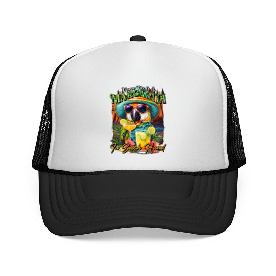 Balanced Diet is A Margarita in Eachs Hands Parrot Trucker Caps