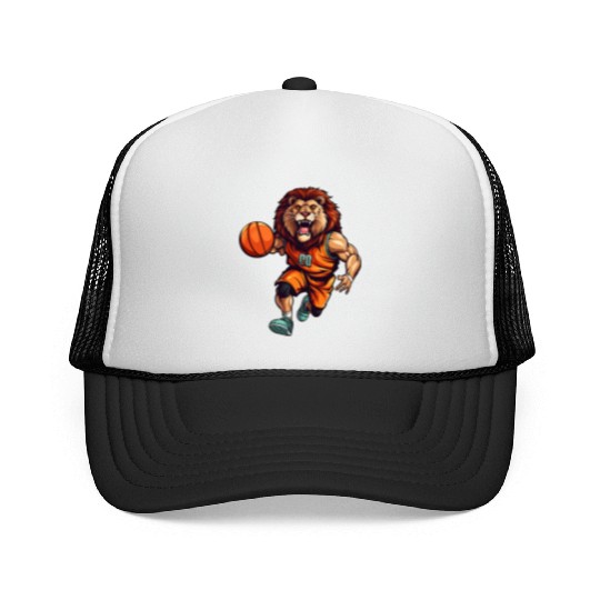 Basketball lion Trucker Caps