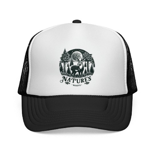 Majestic deer in the forest Trucker Caps