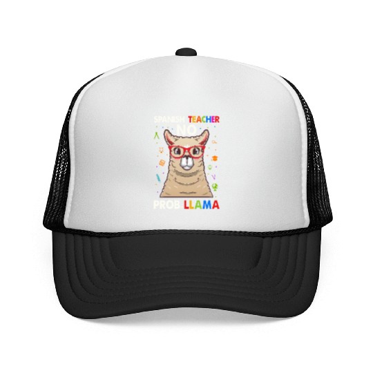 Spanish Teacher No Pro llama Trucker Caps