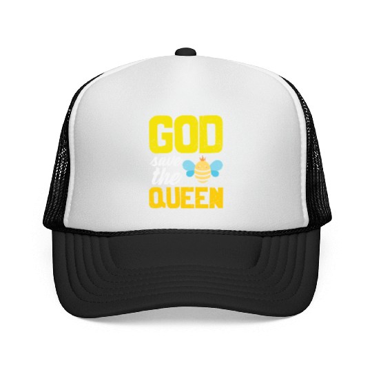 Earth Quote God Save The Queen Bee Trucker Caps