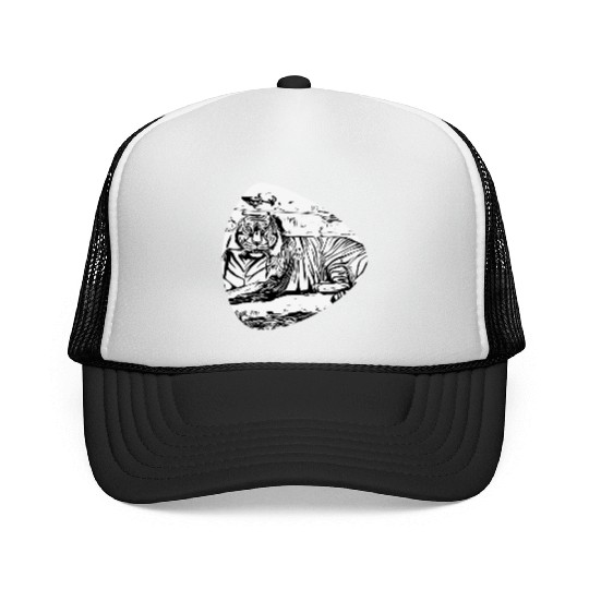 Street art - tiger Trucker Caps