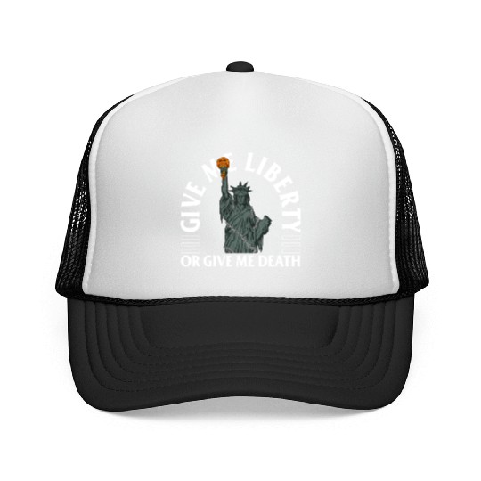 Halloween Trucker Caps, Give Me Liberty Or Give Me Death