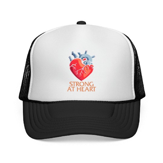 CHD Awareness Trucker Caps, Strong At Heart Pumping Iron