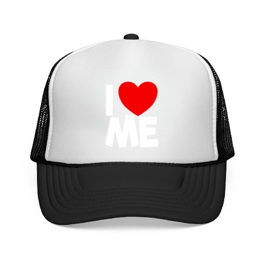 I Love Me Red Heart Self Love Affirmation Trucker Caps