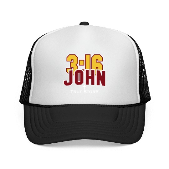 John 3:16 True Story Love Jesus Christian Trucker Caps