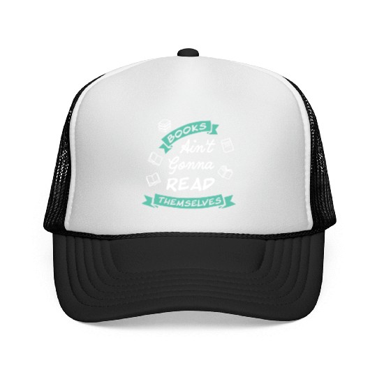 Funny Reading Teacher Bookworm Trucker Caps