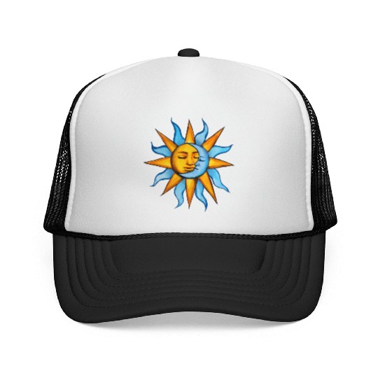 sun moon Trucker Caps