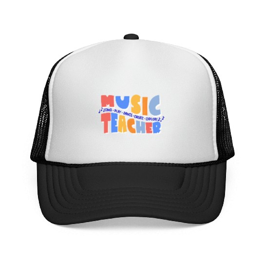 Music Teacher Sing Play Dance Back To School Trucker Caps
