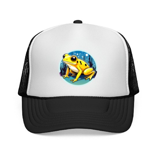 Golden Poison Frog Illustration Trucker Caps