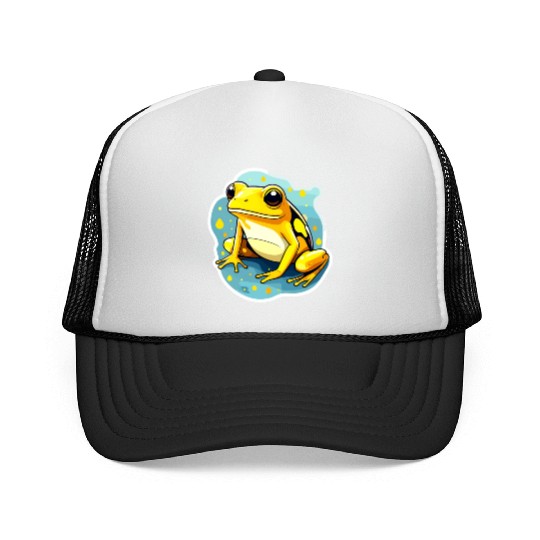 Golden Poison Frog Illustration Trucker Caps