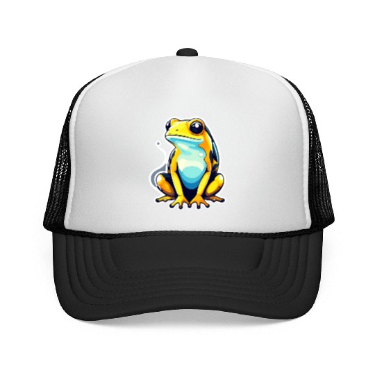 Golden Poison Frog Illustration Trucker Caps