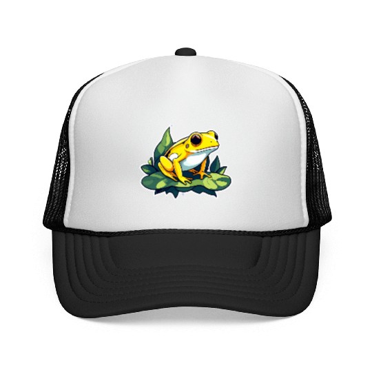 Golden Poison Frog Illustration Trucker Caps