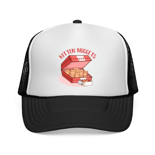 Funny Kittens as Chicken Nuggets, Cat Lover Trucker Caps