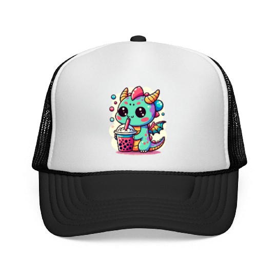 Boba Tea Dragon Kawaii Trucker Caps