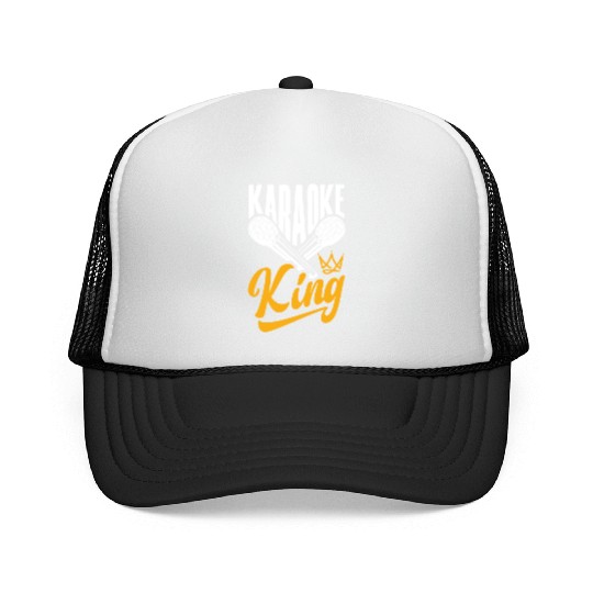 Funny Karaoke Singer Singing Musician Karaoke Gift Trucker Caps
