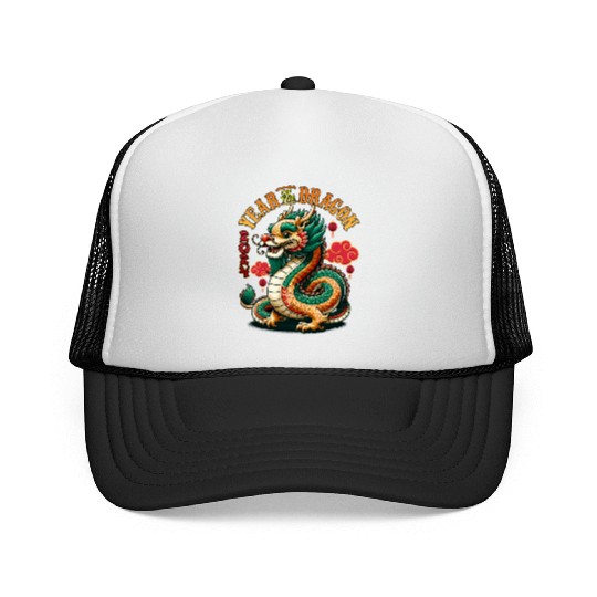 Dragon Year 2024 Embrace Lunar New Year Prosperity Trucker Caps