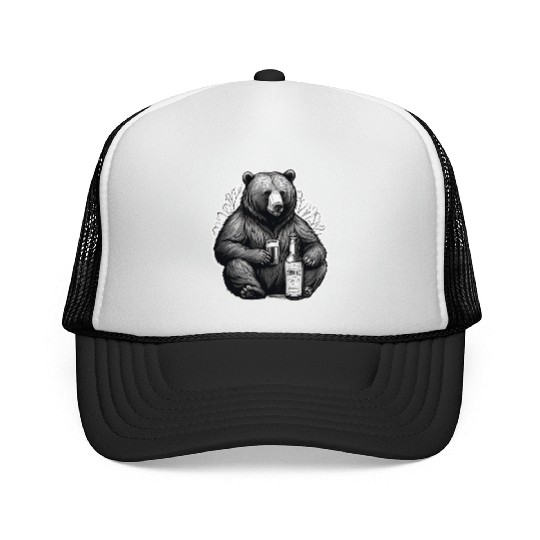 grizzly bear Trucker Caps