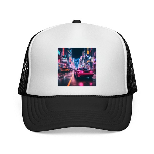 Vaporwave Tokyo Trucker Caps