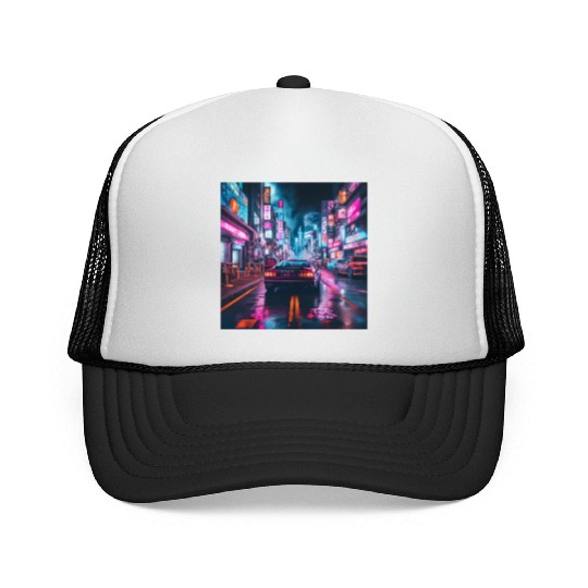 Vaporwave Tokyo Trucker Caps