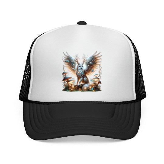 Mystic Owl of the Enchanted Forest Trucker Caps