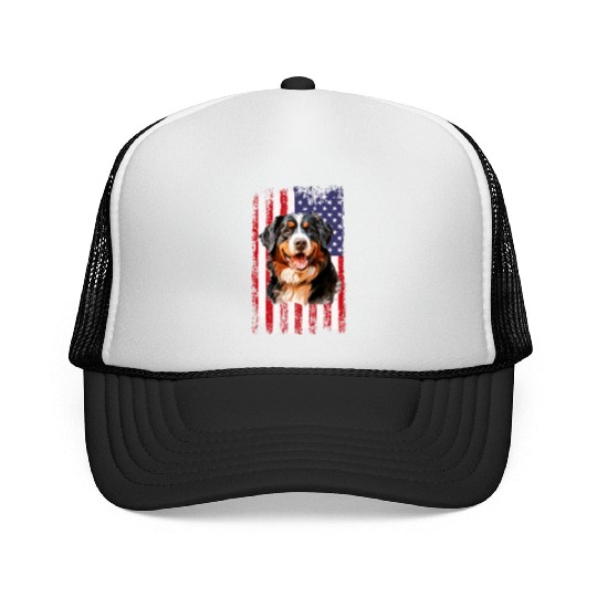 bernese mountain dog Trucker Caps
