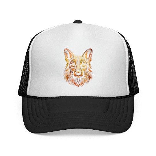 German Shepherd Funny Dog Street Art Comic Pet Trucker Caps