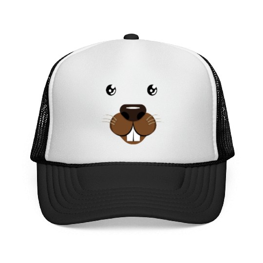 Groundhog Face Rodent Groundhog Day Trucker Caps