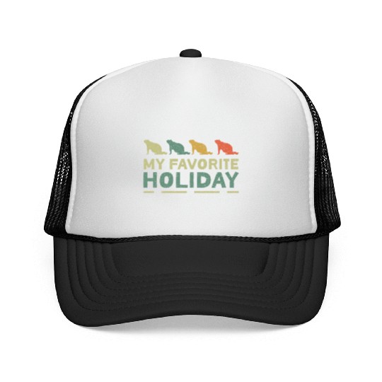 My Favorite Holiday Groundhog Day Trucker Caps