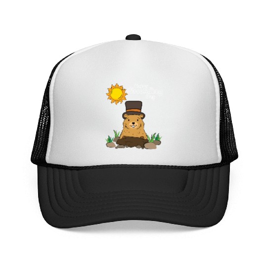 Happy Groundhog Day Animal Groundhog Spirit Rodent Trucker Caps