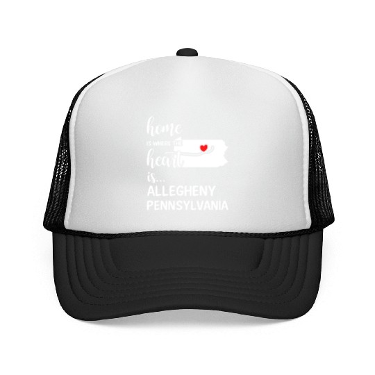 Allegheny County Pennsylvania Is Where My Heart Is Trucker Caps