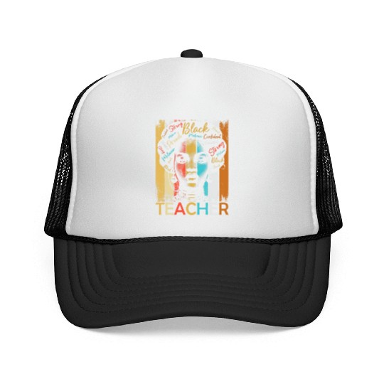 Black History Teacher Trucker Caps African American Women