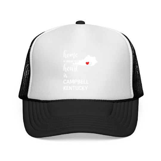 Campbell County Kentucky Is Where My Heart Is Gift Trucker Caps