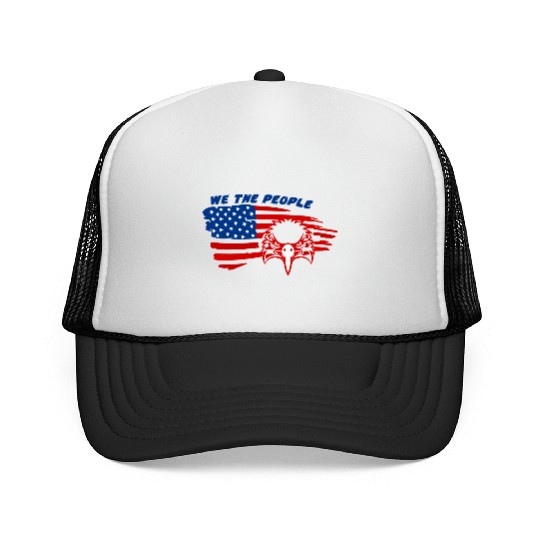 American Flag Eagle Trucker Caps