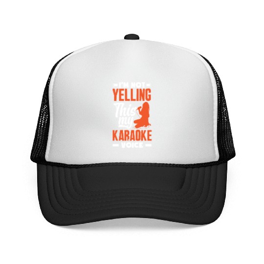 Funny Karaoke Singer Singing Musician Karaoke Gift Trucker Caps