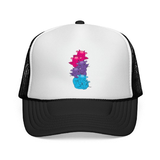 Androgynous Flag Pride Lgbtq Cute Dragon Trucker Caps