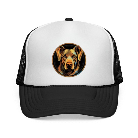 German Shepherd Funny Dog Street Art Comic Pet Trucker Caps