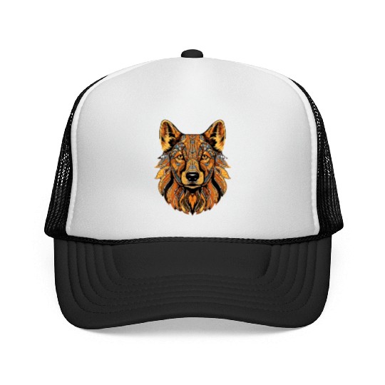 German Shepherd Funny Dog Street Art Comic Pet Trucker Caps