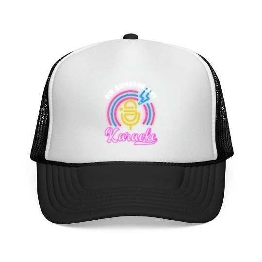 Funny Karaoke Singer Singing Musician Karaoke Gift Trucker Caps