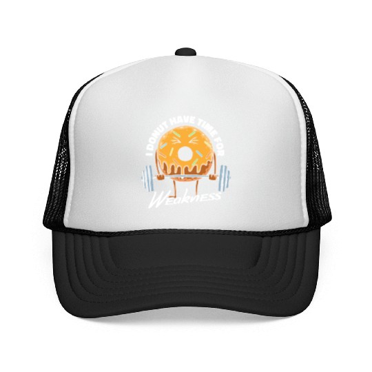Fitness Donut Funny Donut Gym Trucker Caps