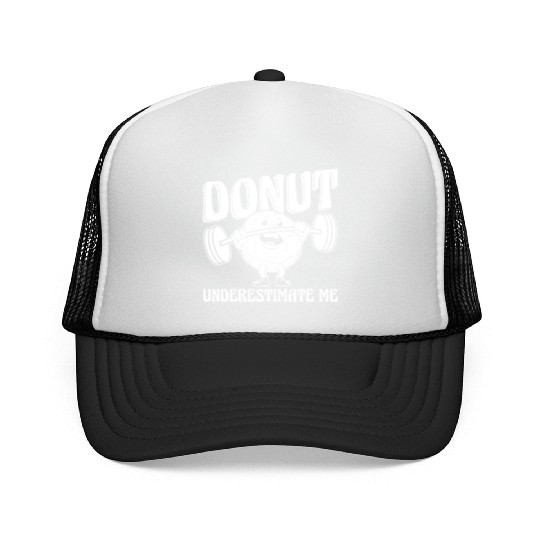 Fitness Donut Funny Donut Gym Trucker Caps