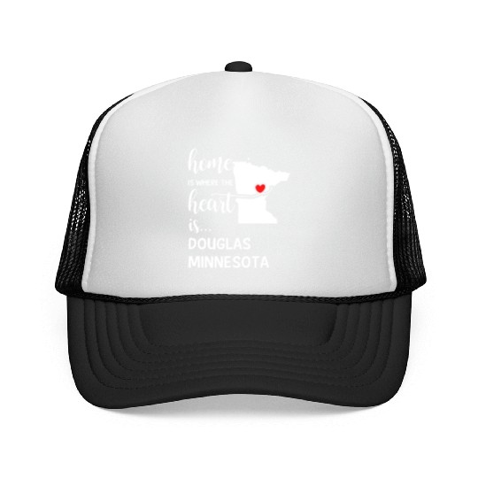 Douglas County Minnesota Is Where My Heart Is Gift Trucker Caps