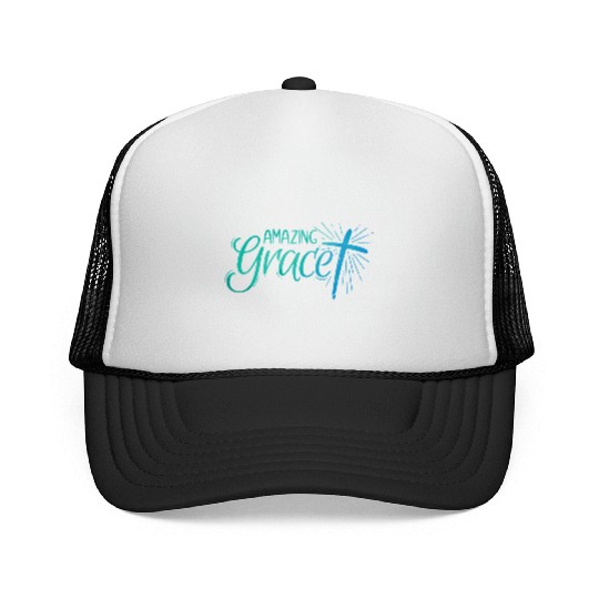 Amazing Grace Lettering Trucker Caps