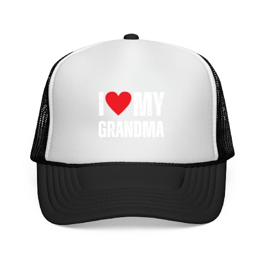 I Love My Grandma Trucker Caps