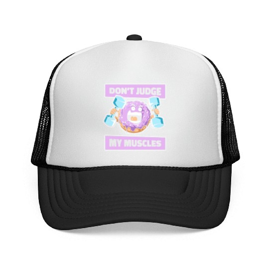 Fitness Donut Funny Donut Gym Trucker Caps