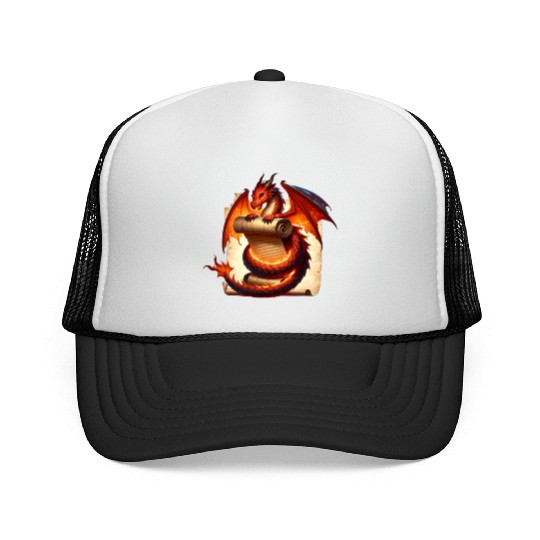 Fantasy Creature Papyrus Scroll Dungeon Dragon Trucker Caps
