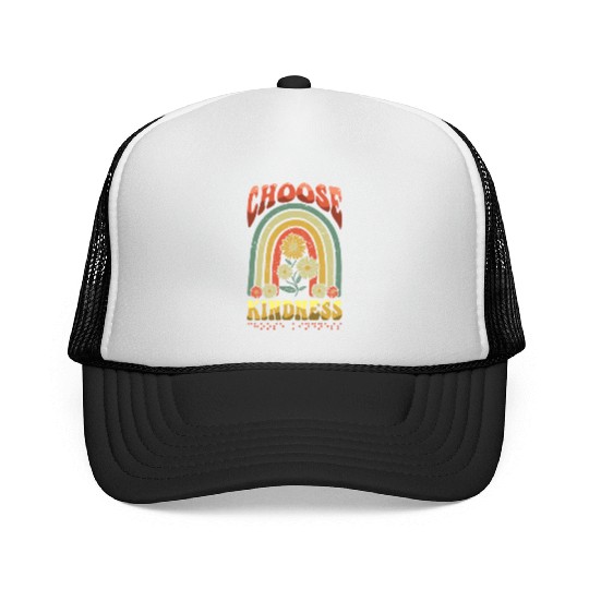 Choose Kindness Braille Alphabet Braille Retro Trucker Caps