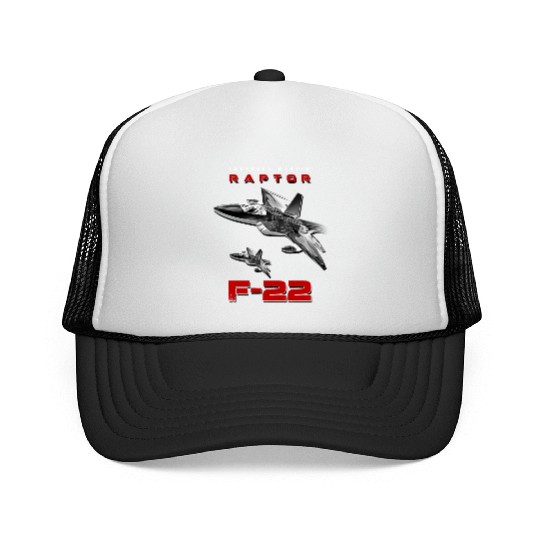 F-22 Raptor Fighterjet Us Air Force Warbird Trucker Caps